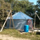 God bless them, this is only an 18-foot diameter bin which is 12 feet high at the peak--and nobody died . . . but we cannot recommend this DIY method. These homemade jacks are a disaster waiting to happen.