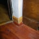 New skirting board cut to size and fitted
