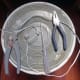 Preparing the speaker wire to extend the rear right speaker cable