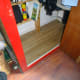 Laminate floor laid, using laminate flooring leftover from repairs made to the floor in the alcove