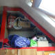 Cupboard above wardrobe