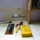 Plastering over the cement to give a neat flush finish with the wall