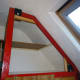 Working from the top down, start with painting the ceiling with white emulsion