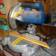 Using a bench mitre saw to cut the facings to the correct length