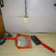 Channel chiselled into wall, ready to bury the phone cable
