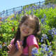 Posing in a planned wildflower site (it was OK to do this!)