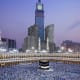 A breathtaking view of the Kaba with the Royal Clock Tower in the background