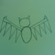 Draw two little triangles (or acute angles) for ears.