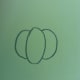 Add two curved lines on either side that are shorter than the oval.