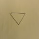 Draw an upside down triangle for his head.