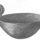 An effigy pot made to look like a bird