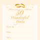 Gold with interlocking gold wedding rings and lines