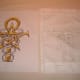 To start, I traced my design onto a pre-sewn cotton banner.