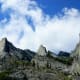 Three peaks along the trail in Blodgett Canyon