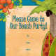 surfboards, beach ball and hibiscus
