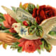 Dove with flowers and Victorian woman's hand "Many Joys to You"