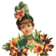 Victorian woman with flowered hat