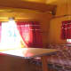 The original Shasta cushion fabric which is preserved under the new slipcovers.