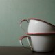 I love enamel camping serveware like these charming cups.
