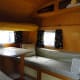 New slipcovers, curtains & pillows making sleeping in the camper easy on the back and the eyes.