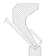 CNC press brake swan neck tooling being used to form a tight U bend profile