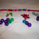 Variety of plastic beads in a variety of colors