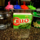 Ingredients you need to make alien popsicles.