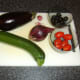 Selection of Mediterranean vegetables for roasting