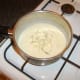 Stilton cheese is added to bechamel sauce