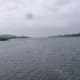 Looking down the West Loch and towards the Sound of Jura from the berthed ferry at Kennacraig