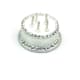 Leave the surface of this silver birthday cake frosty silver-white after firing to contrast with shiny silver candles and decorations, if desired.