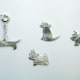 The variations in the book show you the basic steps in designing and creating silver dog charms. Adapt them to any breed you want to make!