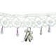 Sue shows many innovative ways to wear or display the silver charms you make from metal clay, such as hanging the ballet slippers from a delicate lace bracelet with simple bead dangles.
