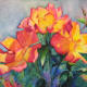 Revised painting looks much better with a lighter background. Most came up but not all.