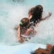 And into the pool with a splash!