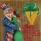 Uncle Sam hugging an Irish lass