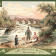 People gathered near the water in Near Kenmare, Ireland