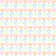 Free small hearts scrapbook paper design -- white background