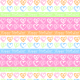 Free small hearts and stripes "Happy Birthday" scrapbook paper design -- white background
