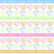 Large hearts and stripes "Happy Birthday" scrapbook paper design -- white background