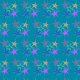 Free starburst scrapbook paper design -- teal background