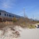 As you walk the boardwalk, the Amtrak tracks will be on your left. The Acela went by as we walked.