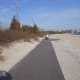 The boardwalk - recently redone in parts. It is very smooth where redone and handicapped accessible.