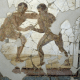 Wallpainting Of Boxers From The Bathhouse: Wallpainting of boxers from the bathhouse (St-Romain-en-Gal, Provence, France)