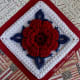 AMERICAN BEAUTY AFGHAN BLOCK by Donna Kay Laceyclose