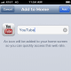 Tap "Add." The name YouTube is automatically populated.