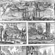 1648 engraving showing the killing of Dodos (centre left) and other animals now extinct from Mauritius