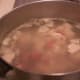 Cooking in a pot.