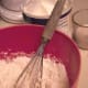 Mix dry ingredients and drop in shortening.