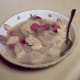 Dumplings make the soup thicker. They should be soft on the outside and biscuit-like on the inside.